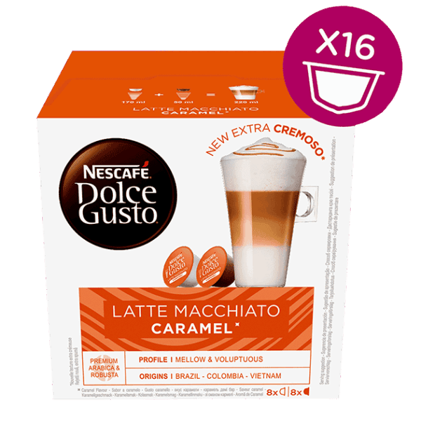 Capsules Nescafé® Dolce Gusto® Latte Macchiato Caramel 16 units
